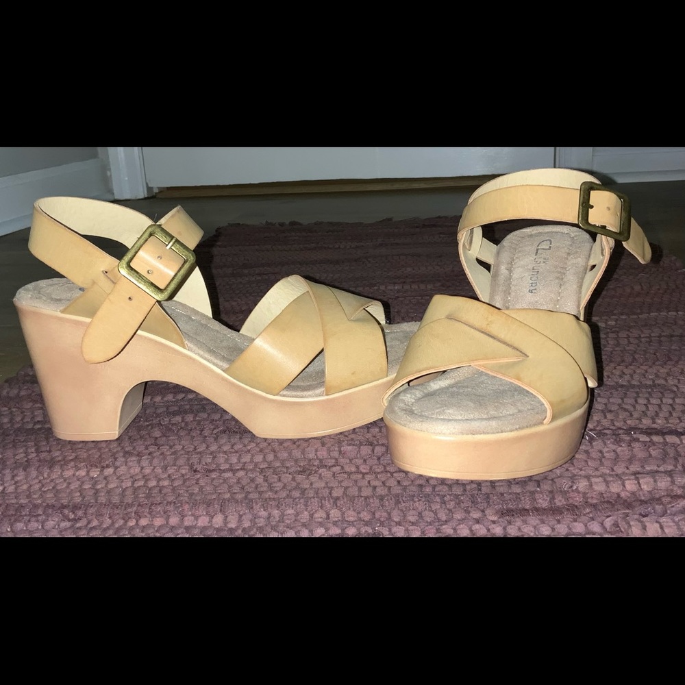 Boutique open toe heel sandals with ankle strap